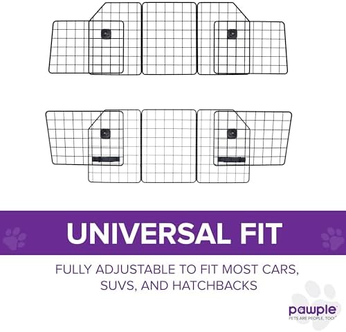 Pawple Dog Car Barrier for SUV's, & Trucks, Adjustable Large Pet Divider - Image 3