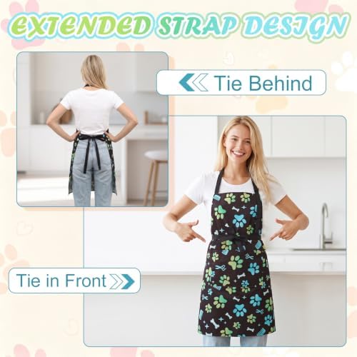 2 Pcs Dog Grooming Apron with 2 Pockets, Dog Grooming Smock - Image 5