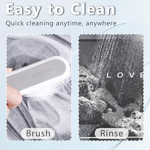 Bath mat Rubber Bathroom Mat-Quick Dry Absorbent Rug Non-Slip Thin Bathroom Rug - Image 5