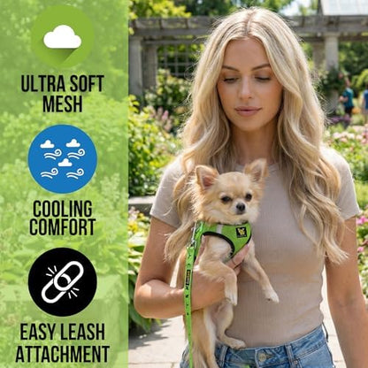 EcoBark Step in Dog Harness, Eco Friendly Teacup Dog Harness, Size XXS - Image 2