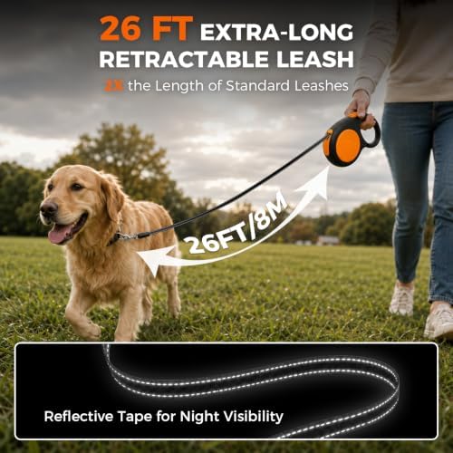 Sevy Stretch 26FT Retractable Dog Leash - Image 2