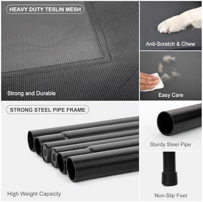 Cooling Elevated Dog Bed with Non-Slip Floor Protectors & Breathable Mesh - Image 5