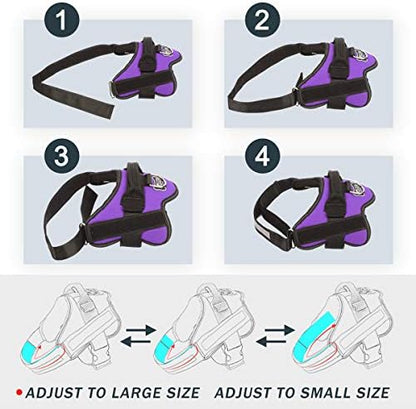 Bolux Dog Harness, No-Pull Reflective Dog Vest, Breathable Adjustable Pet - Image 3