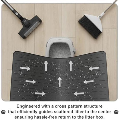 OHMO XXL Cat Litter Mat, 37.5x25.2 Black, Premium Silicone Rubber, Waterproof & - Image 4