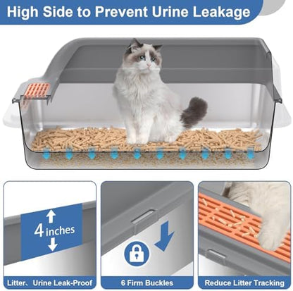 2PACK Stainless Steel Sifting Litter Box - Image 4