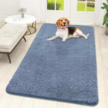 OLANLY Dog Door Mat for Muddy Paws 59x32, Super Absorbent Chenille Mud Mat by OLANLY