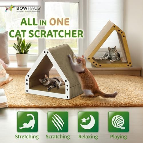 BOWHAUS House Cat Scratcher Lounger, Reversible Scratcher, Durable & - Image 6
