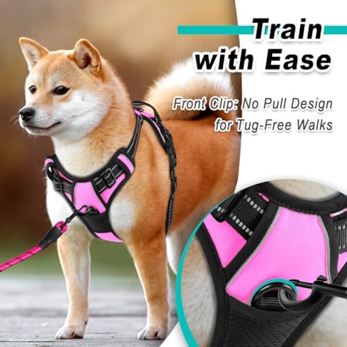 BARKBAY Dog Harness for Large Dog No Pull 2 Leash Clips Dog Vest - Image 2