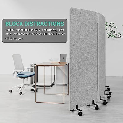 3 Panel Soundproof Room Divider, Portable Acoustic Office Divider - Image 2