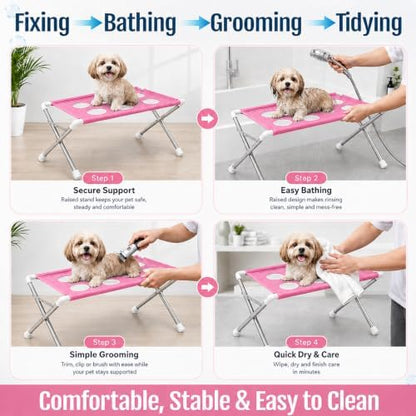 Dog Grooming Hammock, Foldable Pet Grooming Stand - Image 6