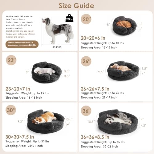 EHEYCIGA 26" Calming Donut Dog Bed - Image 3