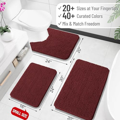 OLANLY Large Bathroom Rugs 40x32, Extra Soft Absorbent Chenille Bath Rugs - Image 2