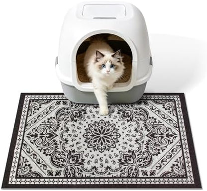 Cat Litter Mat, Waterproof & Non-Slip Backing, Litter Box Catcher, Soft on by Yigerlee