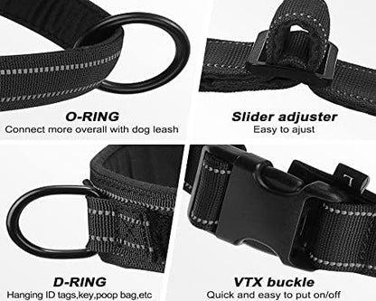 No Pull Dog Harness Black for Small Medium Large Sized Dog, Reflective Escape - Image 5
