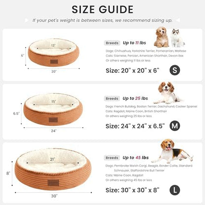 Love's cabin Round Donut Cat and Dog Cushion Bed, 30in Pet Bed - Image 4