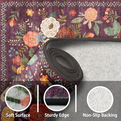 Purple Hallway Runner Rug 2x6 for Kitchen Bathroom - Image 5