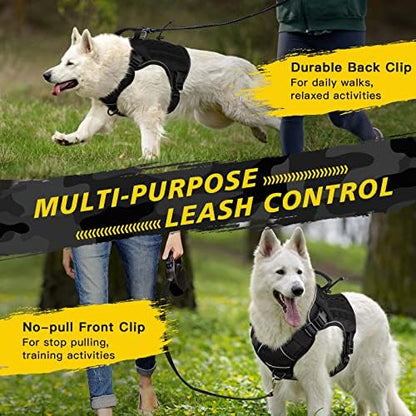 WINGOIN Black Tactical Dog Harness - Image 3