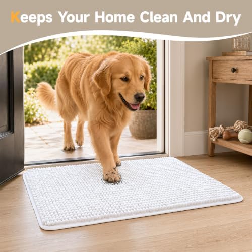 Ophanie White Door Mat 28x18, Muddy Mats - Image 4