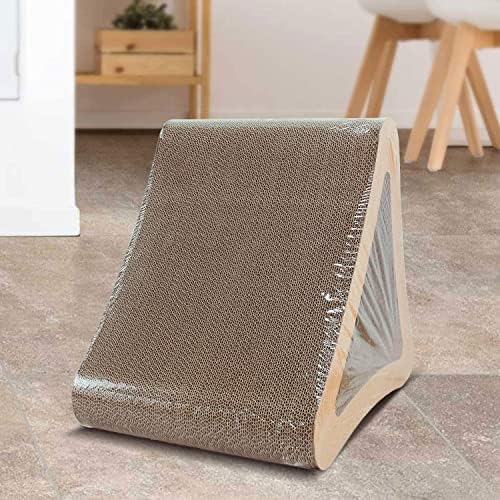 FluffyDream 3-Sided Triangle Cat Scratching Post Scratcher Cardboard, Recycle - Image 4