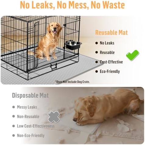 Silicone Dog Bed Mat 50"x 35" Crate Mat - Image 3