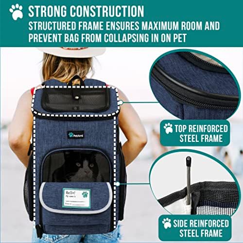 PetAmi Dog Backpack Carrier, Airline Approved 4-Way Entry Cat Bag - Image 6