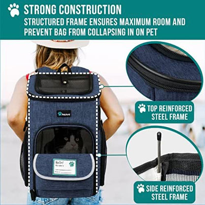 PetAmi Dog Backpack Carrier, Airline Approved 4-Way Entry Cat Bag - Image 6