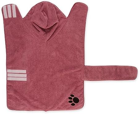 Bone Dry Pet Robe Collection Embroidered Absorbent Microfiber Bath Robe - Image 2
