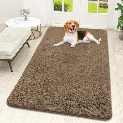 OLANLY Dog Door Mat for Muddy Paws 59x32, Super Absorbent Chenille Mud Mat by OLANLY