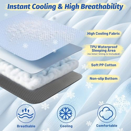 WATANIYA PET Cooling Dog Bed, Washable Cooling Mat - Image 5