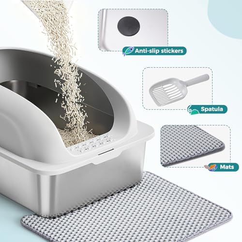 OLIXIS Large Metal Large Cat Litter Box - Image 5