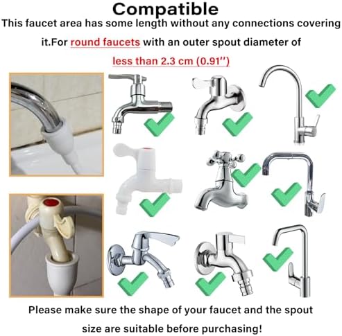 3.28FT Sink Spray Hose, Portable Rubber Sink Hose Sprayer - Image 3