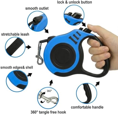 PETIMP Retractable Dog Leash Lightweight 16FT Leash Set - Image 3