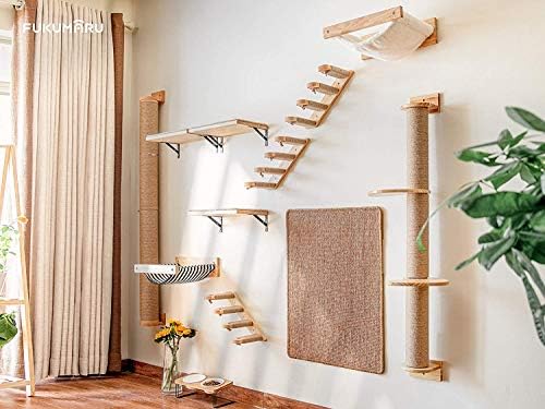 FUKUMARU Cat Wall Shelves, 17 x 10 Inch, Sisal Mat - Image 4
