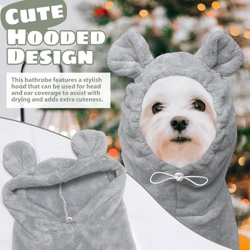 Dog Bathrobe Super Absorbent Towel Robe - Image 2