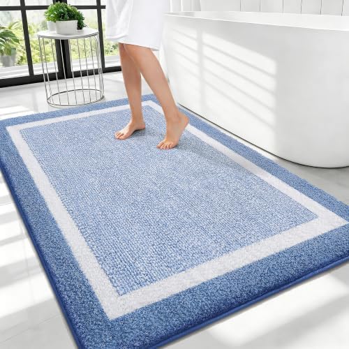OLANLY Large Bathroom Rugs 40x32, Soft Absorbent Microfiber Bath Rugs by OLANLY