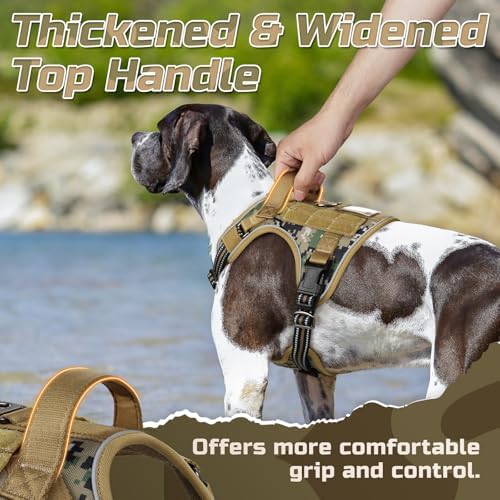 rabbitgoo Tactical Dog Harness for Large, No Pull Military Service Vest - Image 6