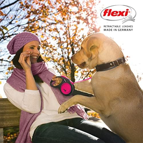 Flexi New Neon Tape Pink Medium 5m Retractable Dog Leash/Lead - Image 2