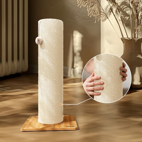 NUNU LAB 29.5’’ Cat Scratching Post, 7.5 Inch Large Diameter Natural Sisal Cat - Image 3