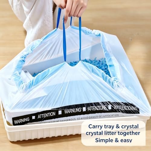 Crystal Cat Litter & Disposable Litter Trays 2 Sets, Compatible - Image 3