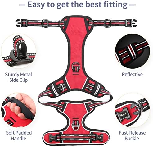 HEELE Dog Harness, Reflective Front Clip Vest - Image 4