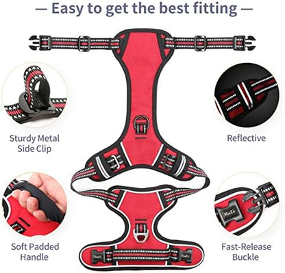 HEELE Dog Harness, Reflective Front Clip Vest - Image 4