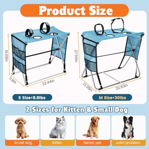 Foldable Pet Grooming Hammock for Small Dogs & Cats - 30lb - Image 2