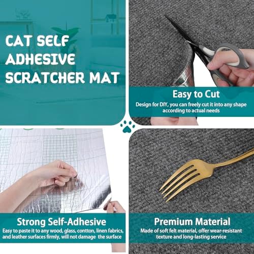 LSGCQ Cat Scratch Mat Self Adhesive Cat Scratch Furniture Protector - Image 3
