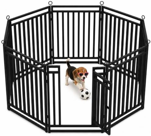 Thickened Outdoor Dog Fence, 8 Panels by Petorldog