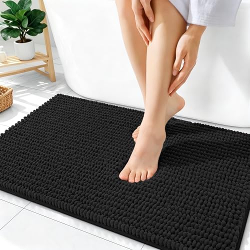OLANLY Thick Chenille Bathroom Rugs 36x24, Soft Absorbent Bath Mat by OLANLY