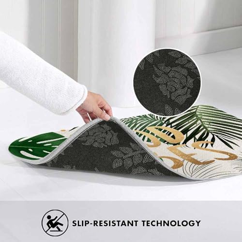 Good Vibes Gold Word Bath Rugs Microfiber Bathroom Mat Soft Plush Shaggy Shower - Image 5