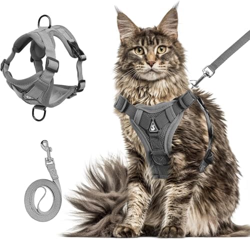 Wanheart cat Chest Harness and Leash, Anti-Escape Adjustable Soft mesh cat by Unknown