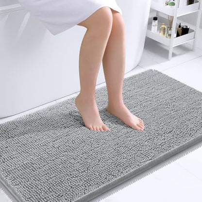 OLANLY Bathroom Runner Rugs 44x24, Extra Soft Absorbent Chenille Bath Rugs by OLANLY