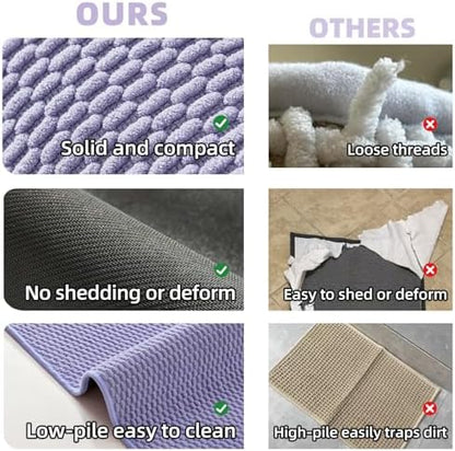 TYUU Bathroom Rugs Non Slip Washable, Super Absorbent Thin Bath Mat Quick Dry - Image 6