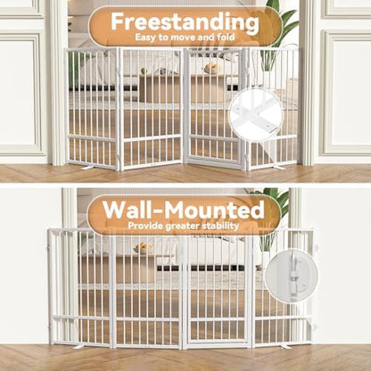 SNUOWU Full Metal Freestanding Dog Gate - Image 6